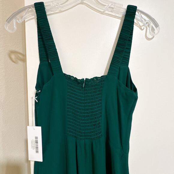 Reformation NEW Camari Dress Emerald Green Midi Size 4 - Picture 6 of 10